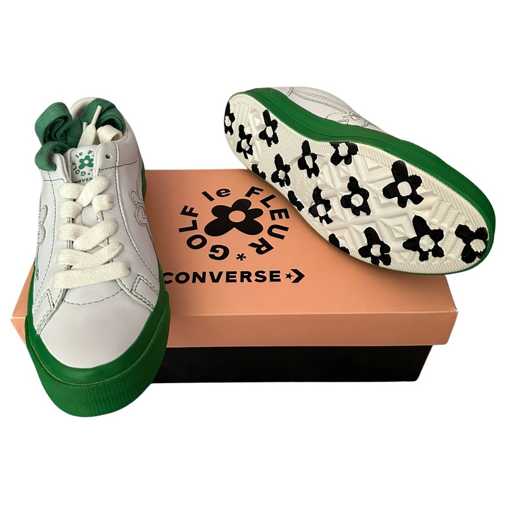 NEW IN BOX Green & White Converse One Star Ox X Golf Le Fleur